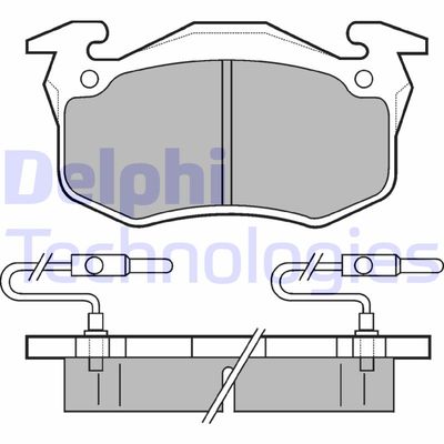 LP350 DELPHI Комплект тормозных колодок, дисковый тормоз