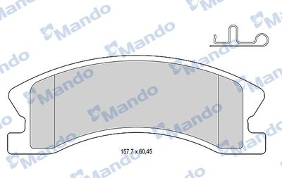 MBF015578 MANDO Комплект тормозных колодок, дисковый тормоз