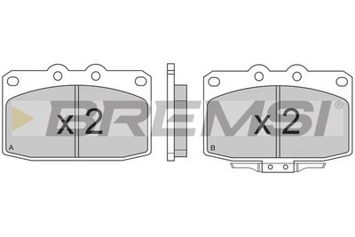 BP2369 BREMSI Комплект тормозных колодок, дисковый тормоз