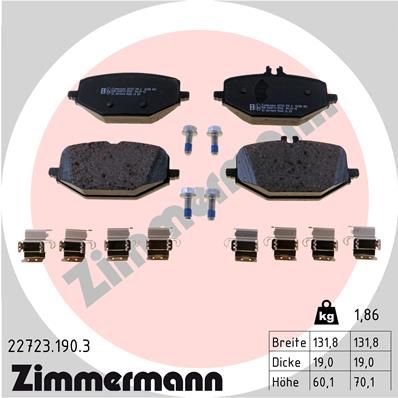 227231903 ZIMMERMANN Комплект тормозных колодок, дисковый тормоз