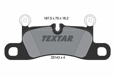 2514301 TEXTAR Комплект тормозных колодок, дисковый тормоз
