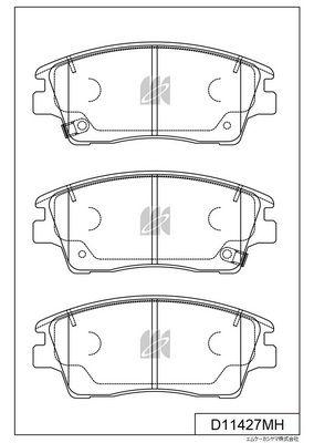 D11427MH MK Kashiyama Комплект тормозных колодок, дисковый тормоз