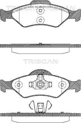 811016014 TRISCAN Комплект тормозных колодок, дисковый тормоз