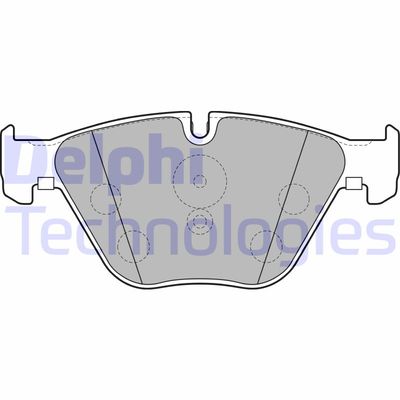 LP2245 DELPHI Комплект тормозных колодок, дисковый тормоз