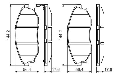 0986495353 BOSCH Комплект тормозных колодок, дисковый тормоз