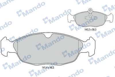 MBF015345 MANDO Комплект тормозных колодок, дисковый тормоз