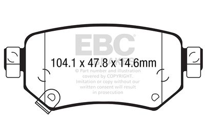 DPX2287 EBC Brakes Комплект тормозных колодок, дисковый тормоз