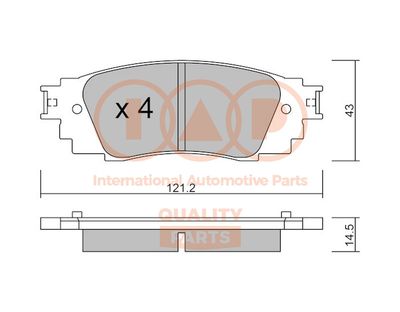 70417241P IAP QUALITY PARTS Комплект тормозных колодок, дисковый тормоз