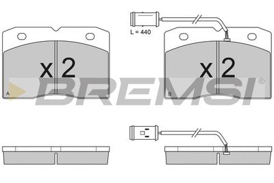 BP2768 BREMSI Комплект тормозных колодок, дисковый тормоз