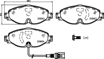 PCP1107 DON Комплект тормозных колодок, дисковый тормоз