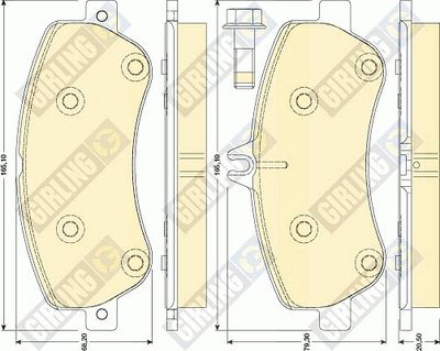 6117984 GIRLING Комплект тормозных колодок, дисковый тормоз