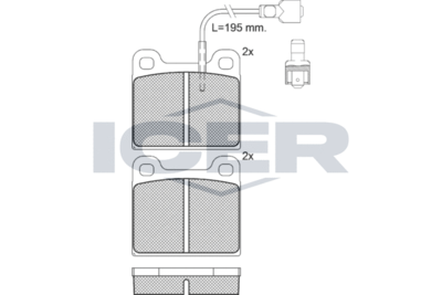 180243 ICER Комплект тормозных колодок, дисковый тормоз