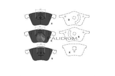 P11224 ASHUKI by Palidium Комплект тормозных колодок, дисковый тормоз