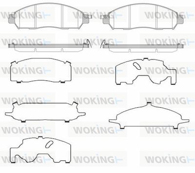 P1712324 WOKING Комплект тормозных колодок, дисковый тормоз