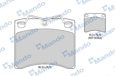 MBF015892 MANDO Комплект тормозных колодок, дисковый тормоз