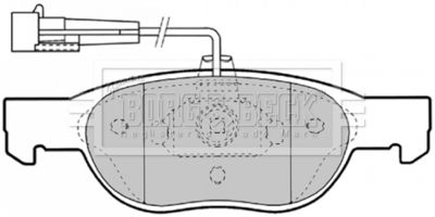 BBP1557 BORG & BECK Комплект тормозных колодок, дисковый тормоз