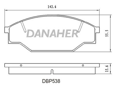 DBP538 DANAHER Комплект тормозных колодок, дисковый тормоз