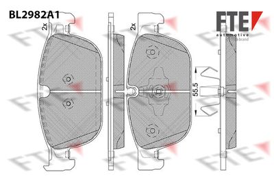 BL2982A1 FTE Комплект тормозных колодок, дисковый тормоз