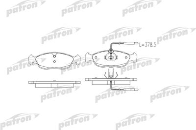 PBP1168 PATRON Комплект тормозных колодок, дисковый тормоз