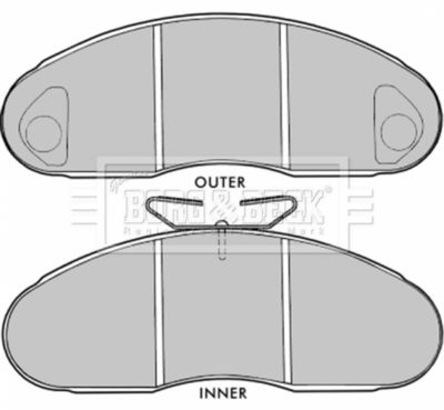 BBP1513 BORG & BECK Комплект тормозных колодок, дисковый тормоз