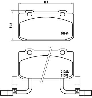 P23030 BREMBO Комплект тормозных колодок, дисковый тормоз