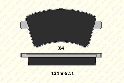 2469318704 KALE Комплект тормозных колодок, дисковый тормоз