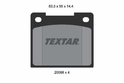 2008802 TEXTAR Комплект тормозных колодок, дисковый тормоз
