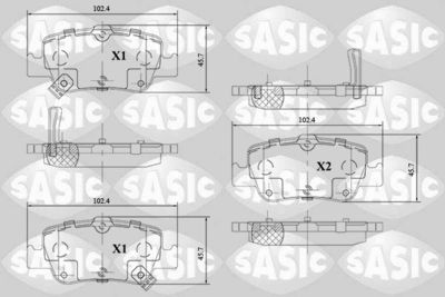 6216110 SASIC Комплект тормозных колодок, дисковый тормоз