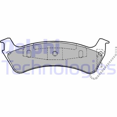 LP1183 DELPHI Комплект тормозных колодок, дисковый тормоз