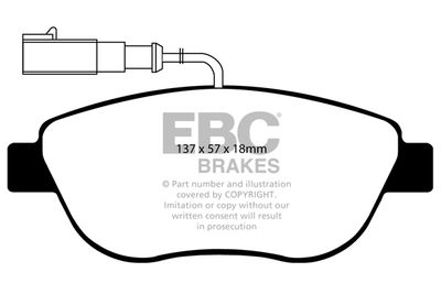 DP213832 EBC Brakes Комплект тормозных колодок, дисковый тормоз