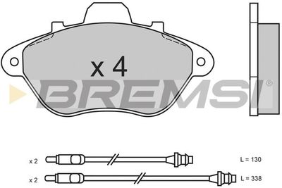 BP2465 BREMSI Комплект тормозных колодок, дисковый тормоз