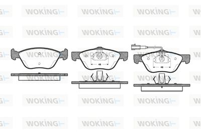 P489321 WOKING Комплект тормозных колодок, дисковый тормоз