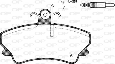 BPA040912 OPEN PARTS Комплект тормозных колодок, дисковый тормоз