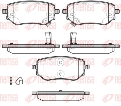 180202 REMSA Комплект тормозных колодок, дисковый тормоз