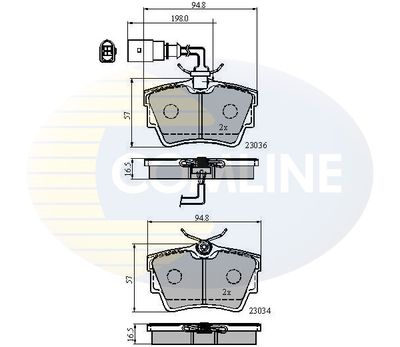 CBP1874 COMLINE Комплект тормозных колодок, дисковый тормоз