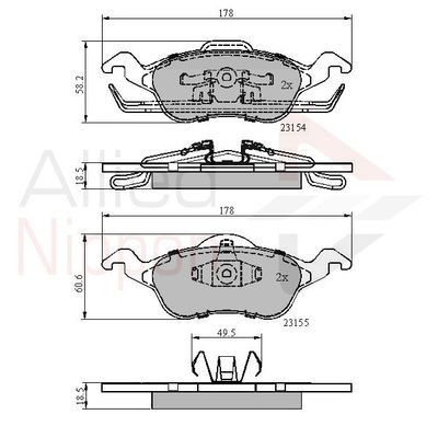 ADB0490 COMLINE Комплект тормозных колодок, дисковый тормоз