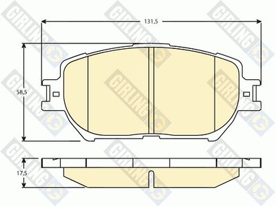 6136286 GIRLING Комплект тормозных колодок, дисковый тормоз