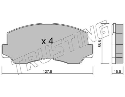 1140 TRUSTING Комплект тормозных колодок, дисковый тормоз