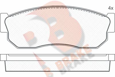RB0409 R BRAKE Комплект тормозных колодок, дисковый тормоз