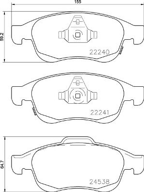 P23165X BREMBO Комплект тормозных колодок, дисковый тормоз