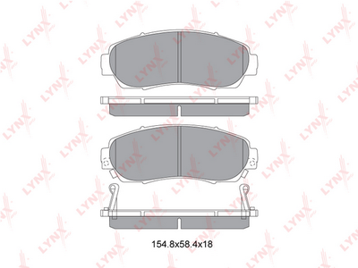 BD3435 LYNXauto Комплект тормозных колодок, дисковый тормоз