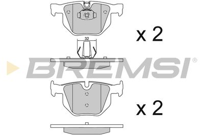 BP3102 BREMSI Комплект тормозных колодок, дисковый тормоз