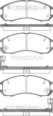 811050881 TRISCAN Комплект тормозных колодок, дисковый тормоз