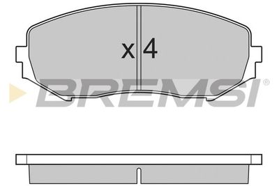 BP3244 BREMSI Комплект тормозных колодок, дисковый тормоз