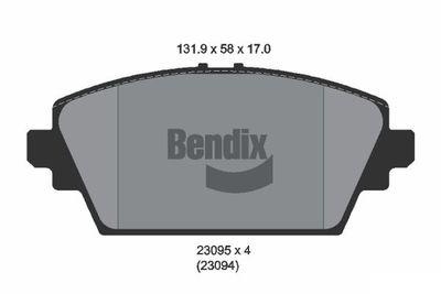BPD1921 BENDIX Braking Комплект тормозных колодок, дисковый тормоз