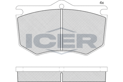 141041 ICER Комплект тормозных колодок, дисковый тормоз