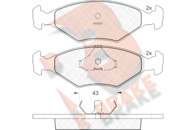 RB1148 R BRAKE Комплект тормозных колодок, дисковый тормоз