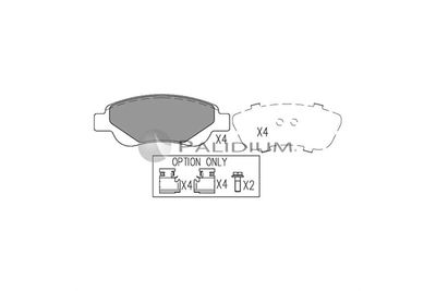 P11024 ASHUKI by Palidium Комплект тормозных колодок, дисковый тормоз
