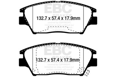 DPX2313 EBC Brakes Комплект тормозных колодок, дисковый тормоз