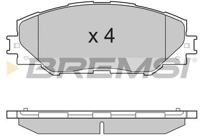 BP3250 BREMSI Комплект тормозных колодок, дисковый тормоз
